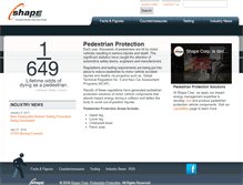 Tablet Screenshot of pedestrianprotection.shapecorp.com